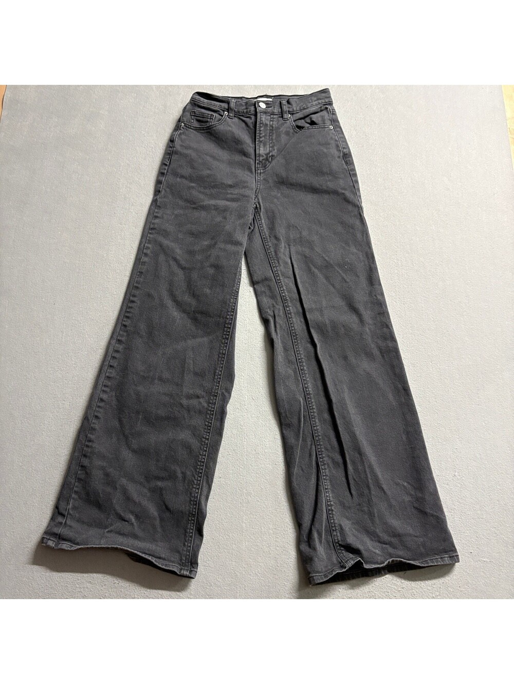 PacSun Stretch Wide Leg Jeans Womens Size 25 Gray Denim High Rise